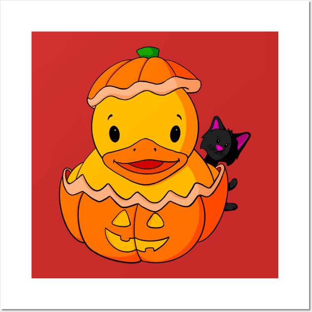 Jack O' Lantern Rubber Duck Wall Art by Alisha Ober Designs